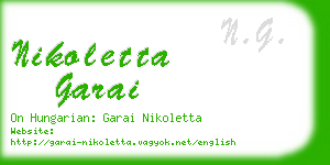 nikoletta garai business card